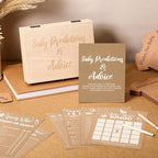 Estune 352 Pcs Baby Shower Advice Cards for Parents to Be Advice for New Parents Baby Shower Decorations Girl, Advices and Wishes for Cards Box Fun Game Ideas(Kraft Paper) - Image 2
