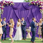 10 Panels Purple Backdrop Curtain for Parties Wedding Wrinkle Free Purple Photo Curtains Backdrop Drapes Fabric Decoration for Birthday Party Photography 50ft(W) x 10ft(H) - Image 4