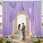 10ft×15ft Taro Purple Backdrop Curtain for Wedding Parties - Image 2