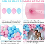 Free Throws or Pink Bows Gender Reveal Decorations, Baby Boy or Girl Gender Reveal Decorations, Basketball or Bows Party Décor Backdrop Balloon Banner Tablecloth Cake Cupcake Topper Box Sash - Image 3