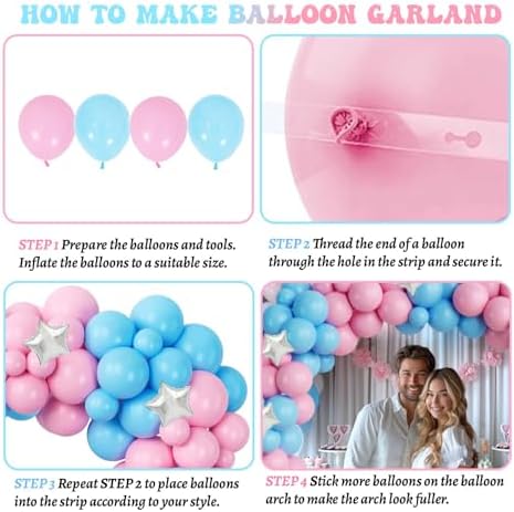 Free Throws or Pink Bows Gender Reveal Decorations, Baby Boy or Girl Gender Reveal Decorations, Basketball or Bows Party Décor Backdrop Balloon Banner Tablecloth Cake Cupcake Topper Box Sash - Image 3