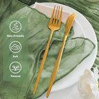 50 Pack Cheesecloth Napkins 20"x20" Sage Green Gauze Boho Napkins - Image 3