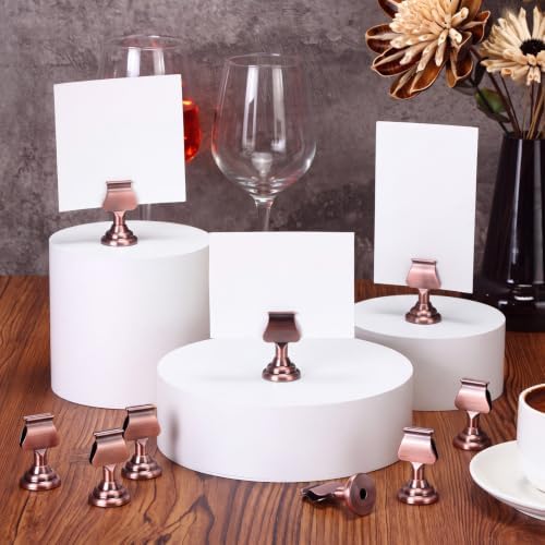 Kathfly 24 Pcs Table Number Holders Metal Place Card Clip,Antique Copper - Image 4