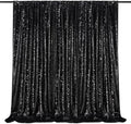 Black Sequin Backdrop Curtain 7ft x 7ft Glitter Photo Booth Backdrop by QueenDream