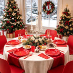 200pcs Red Plastic Plates for Party Disposable 9''Dinner Plates and Napkins - Image 5