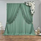40ft×10ft Wrinkle Free Sage Green Backdrop Curtain for Parties - Image 6
