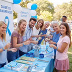 Resurhang 200 Pcs Diabetes Awareness Assorted Items, Blue Ribbon Gift Favor - Image 4