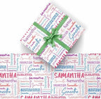 AOFUN Custom Wrapping Paper Wrapping Paper For Him Fashion Birthday Gift Love Wrapping Paper Custom Name Wrapping Paper Wrapping Papper 5 Rolls 58" x 23" - Image 2