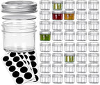 VERONES 40 PACK Mason Jars, 4OZ Canning Jars With Regular Lids and Bands by VERONES