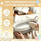 Large Baby Shower Basket Empty Baby Shower Crate Closet Woven Baskets - Image 5