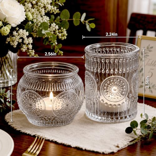 24PCS Clear Votive Candle Holders - Image 2