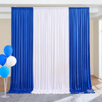10×10 FT Wrinkle Free White Royal Backdrop Curtains for Parties, 4 Panels 2.5×10ft Wrinkle Free Soft Polyester Drapes for Backdrop Decor Themed Party Baby Shower Photo Background Curtain by ENJOYYOURPARTY