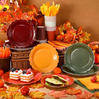 Yaomiao 168 Pcs Fall Party Supplies Autumn Dinnerware Plates Cups Napkin - Image 5