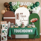 3 Pcs 1st Year Down Birthday Arch Cover First Year Down Football Backdrop - Image 4