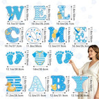 Waterproof Corrugated Plastic Welcome Baby Yard Signs - 13 Pack Lawn Decorations with Stakes - Durable Outdoor Party Decor for Gender Reveal or Baby Shower - Blue Boy - Image 7