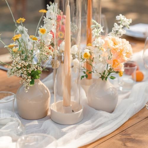 Sioloc Ivory White Cream Cheesecloth Table Runner 120'' x 35'',Spring Easter Decor Soft Gauze Boho Wedding Table Decor for 10ft Table Birthday Party,Baby Shower, Bridal Shower, Home & Event Decor - Image 2