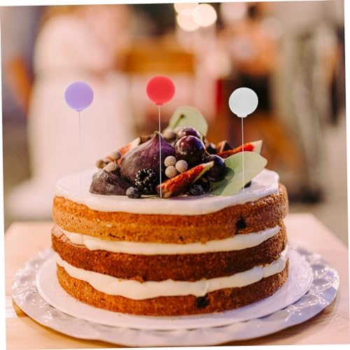 Alasum 120pcs Lovely Balloon Cake Toppers Inserts for Cupcake Decoration for Birthday Shower Wedding Party Celebrations Adorable Design - Image 5