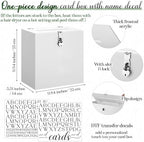Novabright 10" Wedding Acrylic Card Box, White, Elegant Style - Image 2