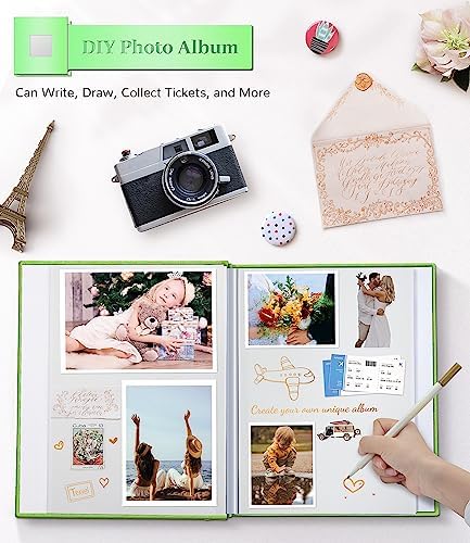 Artfeel Photo Album Self Adhesive Scrapbook Album for 3x5 4x6 5x7 8x10 Pictures,60 Pages Linen Cover with Display Window DIY Photo Book,Ideal Gifts for Family Travel Wedding Baby - Image 4