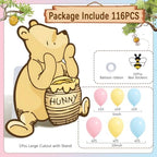 Classic Winnie Bear Gender Reveal Decorations Cutout Large 27.5Inch - Image 2