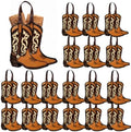 Hillban 24 Pack Western Cowboy Boots Favor Bags with Handle, Nonwoven by Hillban
