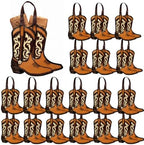 Hillban 24 Pack Western Cowboy Boots Favor Bags with Handle, Nonwoven by Hillban