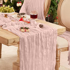 12 Pack Dusty Pink Cheesecloth Table Runner Boho Gauze Home Decor by Playieer