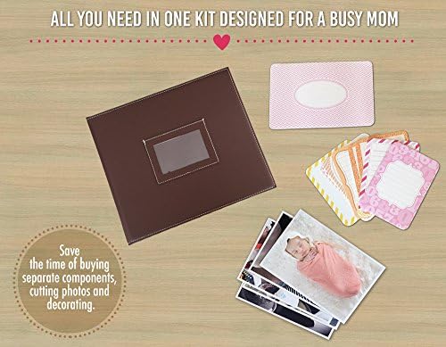 Baby is Here! First Year Photo Album, Cinnamon, Baby Girl Cards, 60 Printed Photos - Image 2