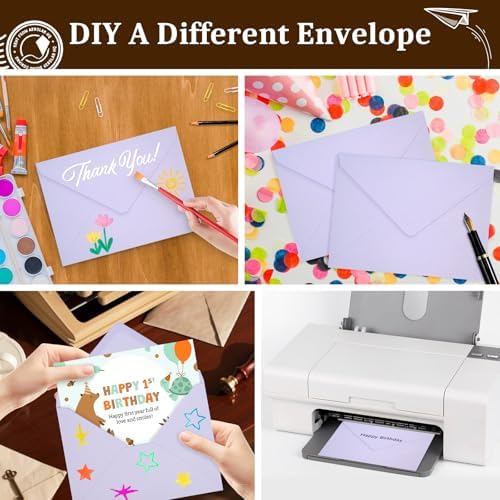 200 Pack 5x7 Light Purple Envelopes for Invitations, A7 Self Seal - Image 6