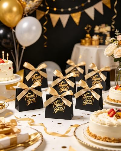 DOYIDE 200 Pack Small Thank You Gift Bags, Party Favor Bags with Bow Ribbon - Image 6