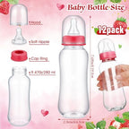 Trelaco 12 Pcs Strawberry Themed Baby Shower Games Bottle Chug Wooden Sign - Image 3