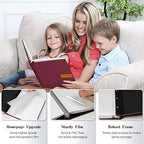 Spbapr Large Photo Album Self Adhesive Magnetic Scrapbook,DIY Scrapbook Album for 4x6 5x7 8x10 Picture,60 Pages Linen Cover Memory Book for Wedding Family Baby Pets, with Metallic Pen and Scraping - Image 3