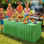 2Pack Spandex Tablecloth for 6FT Rectangle Tables,Table Skirt - Image 7
