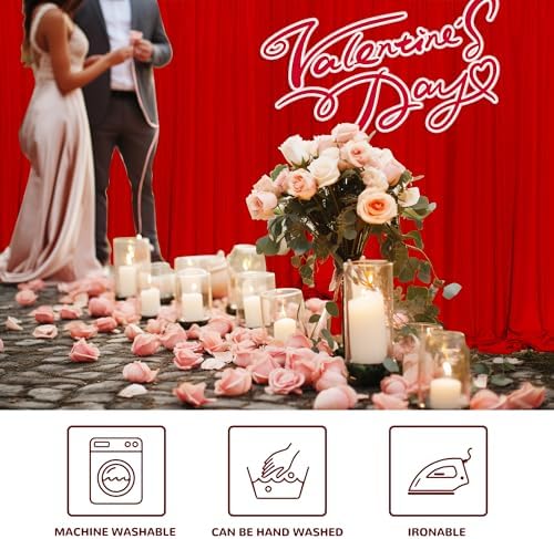 MEETSKY Blue Backdrop Curtains,Birthday Backdrop Drapes,5ft x 8ft,2 Panels - Image 3
