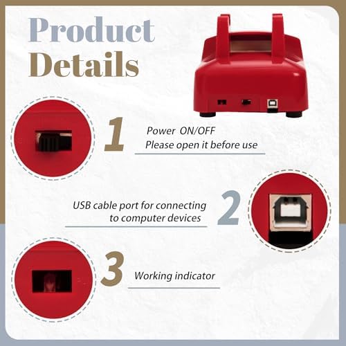 Audio Guest Book Wedding Phone,32GB Memory Customized Audio Messages, Volume Adjustable, with Message Replay Feature, Suitable for All Kinds of Party (Art Deco, Fresh-Red) - Image 6