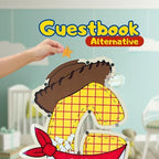 My First Rodeo 1st Birthday Guest Book Alternative Wood Drop Box for Boy - Image 2