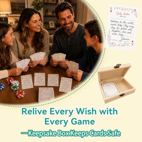 Baby Shower Guest Book Alternative, 54 Playing Cards, Sign, Box & Pen - Image 3