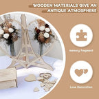 Rustic Wedding Guest Book - Customizable Heart Frame Drop Box with Wooden Hearts, Guest Book Alternative for Wedding Reception, Anniversary, Business Registry - Image 3