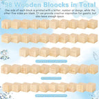Marsui 136 Pcs Baby Shower Blocks to Decorate Game Kit, Blue Butterfly - Image 2