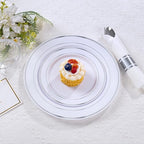 DaYammi 210PCS Silver Plastic Dinnerware Set for 30 Guests - Image 6