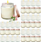 36 Pcs 4 Oz Mini White Soy Candles,Rose Scented Candles Set,Bulk Aromatherapy Candle,Great Stress Relieving Scented Candle for Girls as a Gift for Birthdays, Weddings and More! by Veiuwa