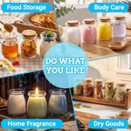40 Pack 3.4oz Glass Jars with Cork Lids, Yogurt & Candle Jars - Image 5