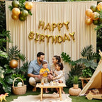 10x10ft Wrinkle Free Beige Backdrop Curtain for Parties, Soft Beige Photo Backdrop Curtains, Polyester Photo Backdrop Drapes for Birthday Party Baby Shower Photography Background - Image 6
