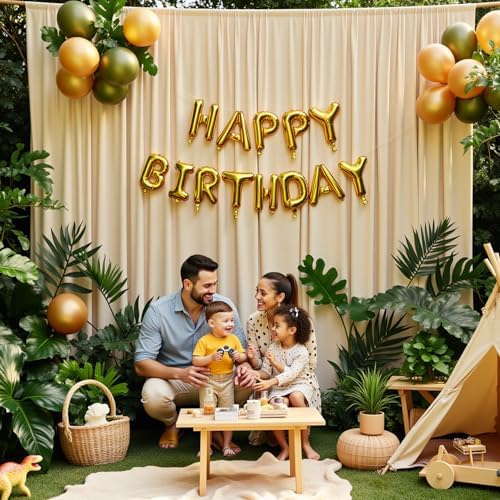 10x10ft Wrinkle Free Beige Backdrop Curtain for Parties, Soft Beige Photo Backdrop Curtains, Polyester Photo Backdrop Drapes for Birthday Party Baby Shower Photography Background - Image 6