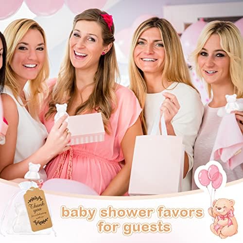 Geosar 50 Pack Wedding Gifts Bear Baby Shower Favors Bulk Bear Soap Gift Thank You Cards and Packaging Bags Birthday Party Favors for Guests Adults - Image 6