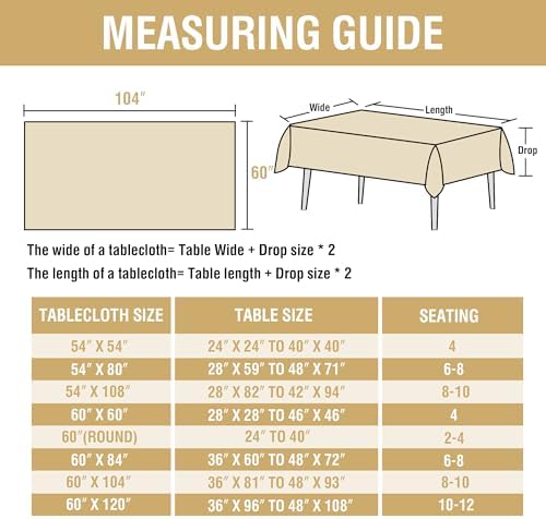 H.VERSAILTEX Linen Table Cloths Rectangle 60 x 104 Inch Premium Tablecloth Spill-Proof Waterproof Table Cover for Dining Buffet Feature Extra Soft and Thick Fabric Wrinkle Free, White - Image 2