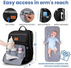 Pillani Baby Diaper Bag Backpack - Baby Bag for Girls & Boys, Large Waterproof Diaper Backpack - Baby Shower Gifts for Boys & Registry Must Haves - Travel Diaper Bags with Changing Pad - Newborn Stuff - Image 5