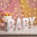 SiliFine Baby Wooden Sign, Rustic Wildflower Baby Shower Table Decor by SiliFine