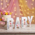 SiliFine Baby Wooden Sign, Rustic Wildflower Baby Shower Table Decor by SiliFine
