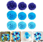 Blue Tissue Paper Pom Poms Party Decorations Easy to Hang - Image 7